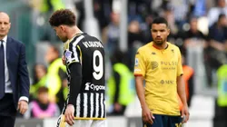 Dusan Vlahovic pela Juventus em partida diante do Genoa. (Photo by Valerio Pennicino/Getty Images)