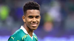 Estevao, jogador do Palmeiras durante partida contra o Juventude no estadio Arena Allianz Parque pelo campeonato Brasileiro A 2024