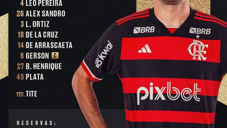 Escalação do Flamengo em confronto contra o Peñarol