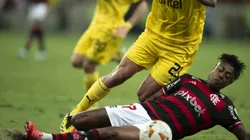 Bruno Henrique jogador do Flamengo durante partida contra o Peñarol. Foto: Jorge Rodrigues/AGIF