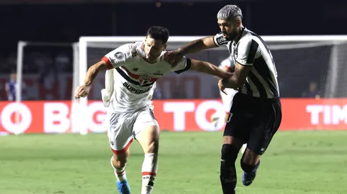 Alexander Barboza, do Botafogo, estava envolvido no lance revisado pela arbitragem