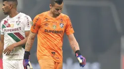 MG - BELO HORIZONTE - 25/09/2024 - COPA LIBERTADORES 2024, ATLETICO-MG X FLUMINENSE - Fabio jogador do Fluminense lamenta durante partida contra o Atletico-MG no estadio Arena MRV pelo campeonato Copa Libertadores 2024. Foto: Gilson Lobo/AGIF