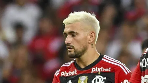 Arrascaeta durante jogo do Fla. Ele pode ir para o banco amanhã.