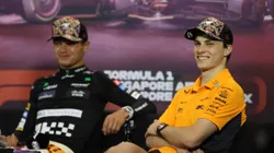 Oscar Piastri e Lando Norris em coletiva no Marina Bay