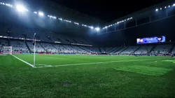 Vista geral do estadio Arena Corinthians para partida entre Corinthians e Fortaleza pelo campeonato Copa Sul-Americana 2024.