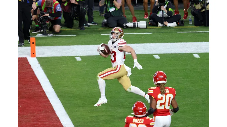 San Francisco 49ers running back Christian McCaffrey. Foto by Marc Sanchez/Icon Sportswire NFL, American Football Herren