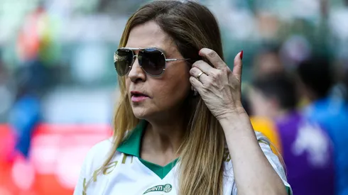 Leila Pereira, presidente do Palmeiras, em partida contra o São Paulo, no Allianz Parque, pelo Campeonato Brasileiro, no dia 18/08/2024.