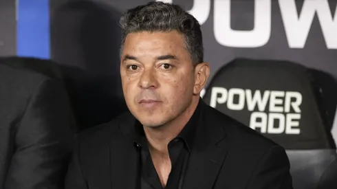 Marcelo Gallardo durante partida entre River Plate e Colo-Colo, no Estádio Monumental, pela Copa Libertadores, no dia 24/09/2024. Foto: Manuel Cortina