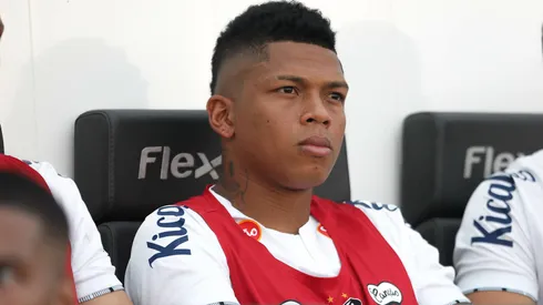 Billy Arce jogador do Santos durante partida contra o Avaí