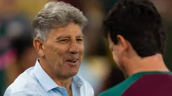 Renato Gaúcho, técnico do Imortal, cumprimenta Fernando Diniz.