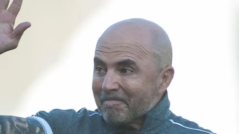 Sampaoli durante sua passagem no Peixe.
