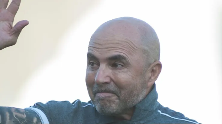 Sampaoli durante sua passagem no Peixe.