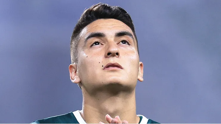 SP - Sao Paulo - 06/10/2022 - BRASILEIRO A 2022, PALMEIRAS X CORITIBA - Eduard Atuesta jogador do Palmeiras durante partida contra o Coritiba no estadio Arena Allianz Parque pelo campeonato Brasileiro A 2022.