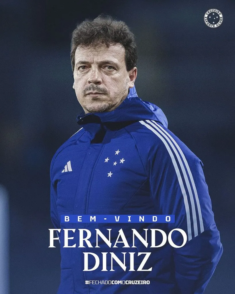 Fernando Diniz, novo técnico do clube Celeste – Foto: Reprodução/Cruzeiro