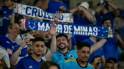 Torcida do Cruzeiro durante partida contra Boca Juniors no estadio Mineirao pelo campeonato Copa Sul-Americana 2024