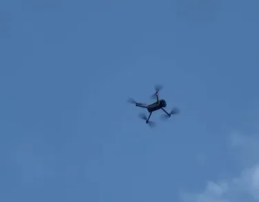 Drone é avistado no Ninho do Urubu. Foto: Reprodução/Instagram @marcosbrazoficial