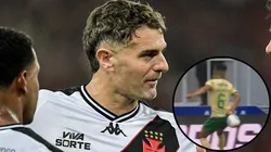 Vegetti reclamou de possível 'favorecimento' do VAR ao Palmeiras diante do Vasco - Fotos: AGIF e Reprodução/Band