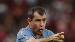 Fábio Carille durante jogo do Peixe contra o Flamengo.