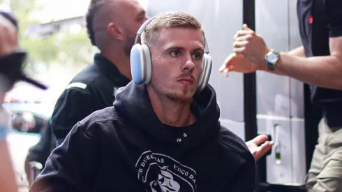 Maxime Dominguez foi utilizado nos últimos minutos do jogo - Foto: Matheus Lima/Vasco.