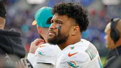 Tua Tagovailoa ainda tem futuro incerto em relação a aposentadoria. FOTO: Al Diaz/Miami Herald/TNS EDITORIAL