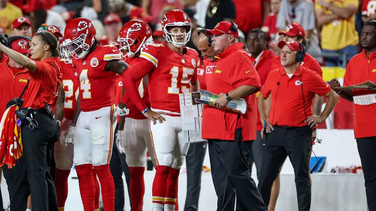 Andy Reid e Patrick Mahomes. Foto: IMAGO / ZUMA Press Wire