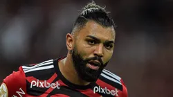 Gabigol durante partida entre Flamengo e Bragantino, no Maracanã, pelo Campeonato Brasileiro de 2022, no dia 01/10.