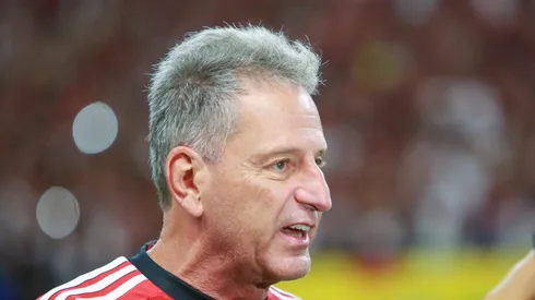 Rodolfo Landim, presidente do Fla, em entrevista no Maracanã.
