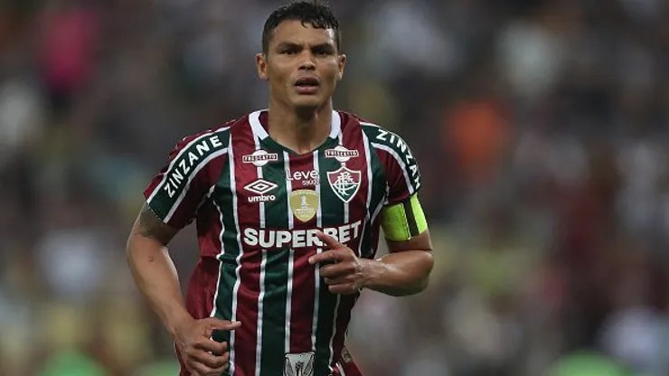 Thiago Silva, do Fluminense em campo durante partida contra o Juventude pela Copa do Brasil 2024 no Maracanã Stadium