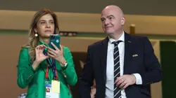 Leila, do Palmeiras, e Infantino, presidente da Fifa