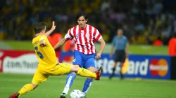 FIFA World Cup, WM, Weltmeisterschaft, Fussball Germany 2006 : 1st Round : Sweden - Paraguay Roque Santa Cruz PAR, JUNE 15, 2006 - Football : Roque Santa Cruz of Paraguay in action during the FIFA World Cup Germany 2006 Group B match between Sweden and Paraguay played at the Olympic Stadium in Berlin, Germany. Photo by Jun Tsukida/AFLO PUBLICATIONxNOTxINxBELxUKxUSA Copyright: xISOSPORTx 329154