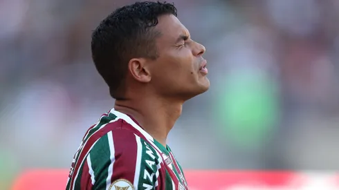 RIO DE JANEIRO, BRAZIL - AUGUST 4: Thiago Silva of Fluminense reacts during the match between Fluminense and Bahia as part of Brasileirao 2024 at Maracana Stadium on August 4, 2024 in Rio de Janeiro, Brazil. (Photo by Wagner Meier/Getty Images)