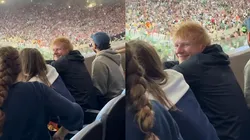 Ed Sheeran acompanha vitória do Fluminense sobre o Galo pela Libertadores. Foto: Reprodução/eliza.ranieri