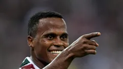 Arias comemora go pelo Flu. Ele não vai jogar no Verdão.