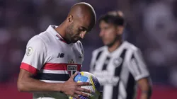Lucas Moura marcou no jogo do Brasileirão contra o Fogo. Foto: Ettore Chiereguini/AGIF