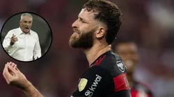 Léo Pereira e Tite tiveram discussão acalorada após gol do Vasco no clássico - Fotos: AGIF e IMAGO
