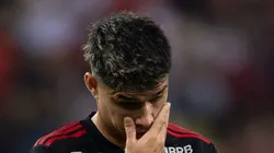Luiz Araújo durante jogo do Fla contra o Fortaleza.