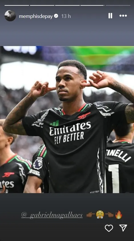 Print Story do reforço holandês do Corinthians – Foto: Reprodução/MenphisDepay