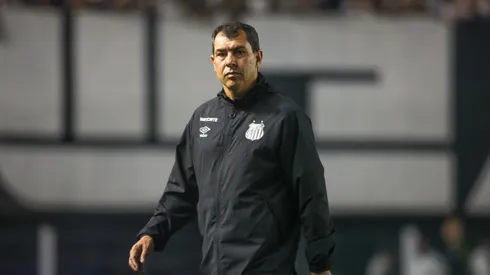 Treinador durante a partida com a Ponte Preta