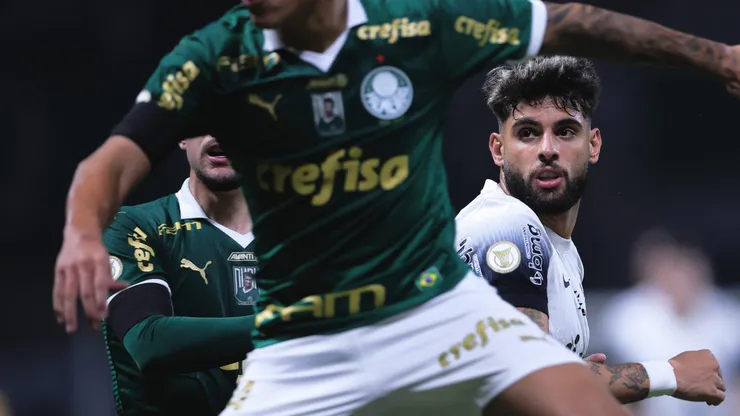 Yuri Alberto jogador do Corinthians durante partida contra o Palmeiras no estadio Arena Allianz Parque pelo campeonato Brasileiro A 2024.