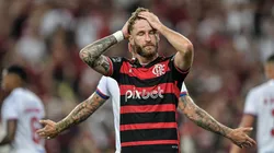 Léo Pereira do Flamengo na partida contra o Bahia. Foto: Thiago Ribeiro/AGIF