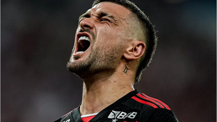 Arrascaeta comemorando gol em Flamengo X Bahia, no Maracanã, pelas quartas de final da Copa do Brasil, no Maracanã, no dia 12/09/2024.