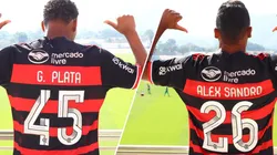Alex Sandro (à direita) vai estrear pelo Flamengo contra o Vasco no domingo - Foto: Divulgação/CRF