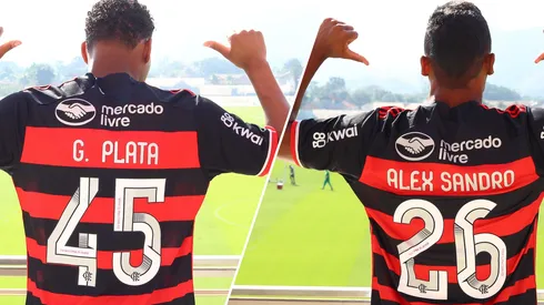 Alex Sandro (à direita) vai estrear pelo Flamengo contra o Vasco no domingo - Foto: Divulgação/CRF