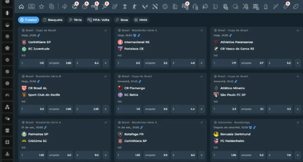 Apostando em futebol na Elisa.bet