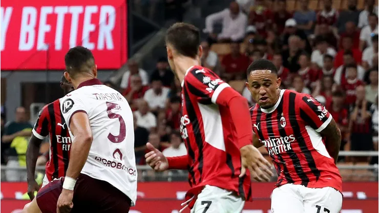 Noah Okafor pelo Milan em partida diante do Torino. (Photo by Marco Luzzani/Getty Images)