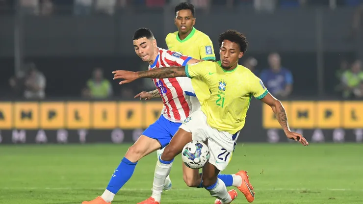 Brasil x Paraguai pelas Eliminatórias para a Copa do Mundo de 2026. Foto: Christian Alvarenga/Getty Images