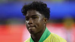 Endrick foi titular, mas atuou apenas 45 minutos. Photo by Buda Mendes/Getty Images