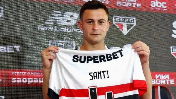 Foto: Reprodução/São Paulo - Santiago Longo é apresentado no São Paulo.
