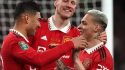 Antony (à direita) pode trocar o Manchester United pelo Newcastle em janeiro e SPFC pode faturar