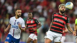Gabigol jogador do Flamengo durante partida contra o Bahia no estadio Maracana pelo campeonato Brasileiro A 2024